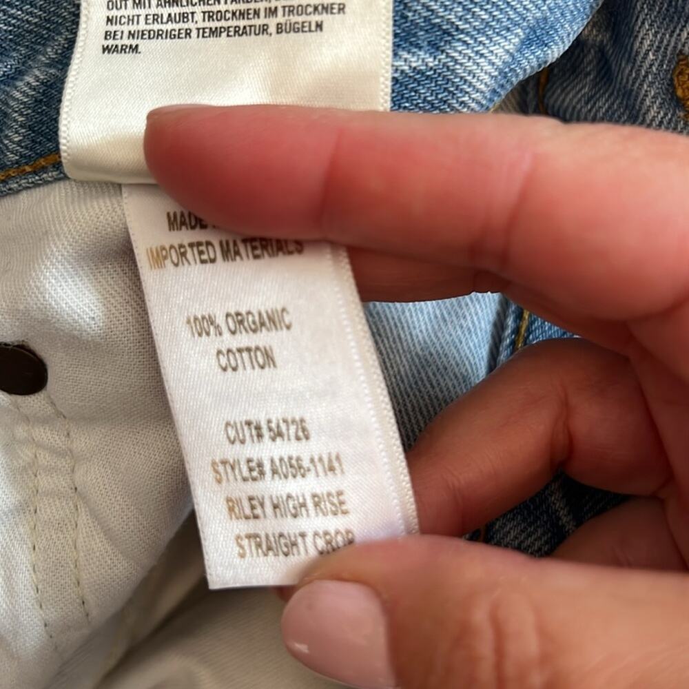 Agolde Riley High Rise Straight Crop Jeans - Picture 8 of 12